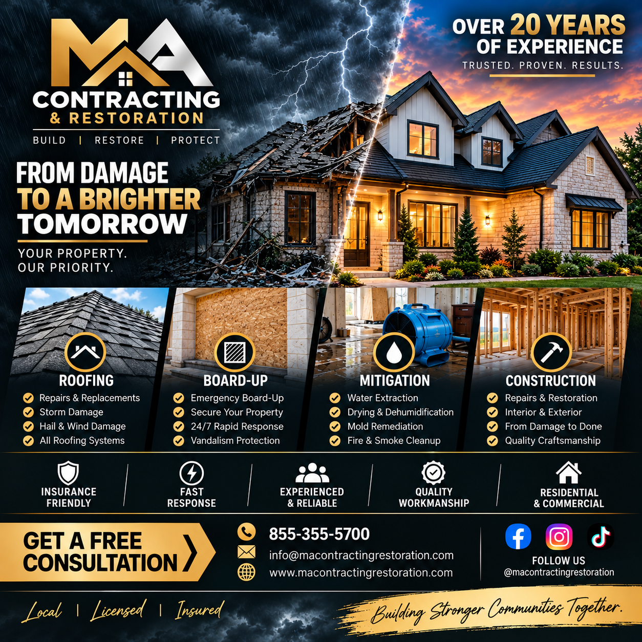 MA Contracting and Restoration flyer